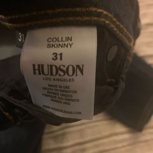 Like new Hudson jeans (only wore once).  design on back pockets - very chic.